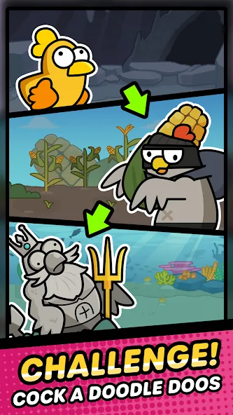 Duck vs Chicken : Idle Defense (Дак против Чикен) [МОД: Много денег, Монет и Все открыто] Screenshot 5