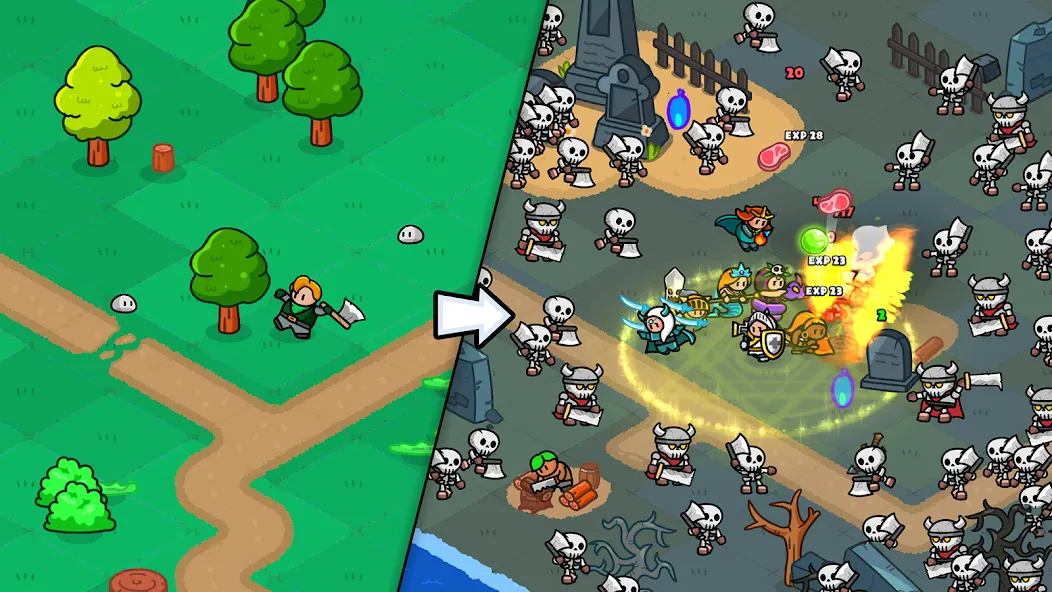 Rumble Heroes - Adventure RPG (Рамбл Хироес) [МОД: Все открыто, Дополнительные деньги и Меню MOD] Screenshot 1