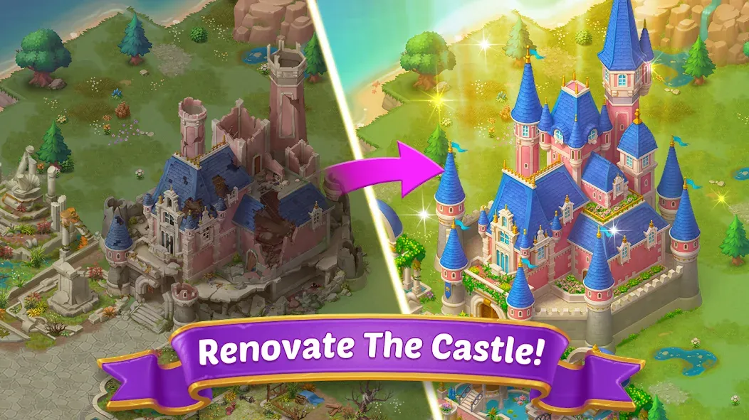 Merge Castle: Match 3 Puzzle (Мердж Кастл) [МОД: Бесконечные деньги, Монеты и Мега MOD] Screenshot 5
