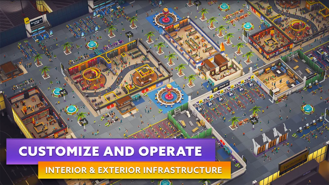 Airport Simulator: Tycoon Inc. (Эйрпорт Симулятор) [МОД: Бесконечные деньги, Монеты и Мега MOD] Screenshot 4