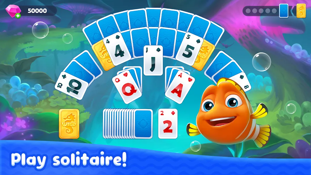Fishdom Solitaire (Фишдом Солитер) [МОД: Деньги, Монеты и Меню MOD] Screenshot 2