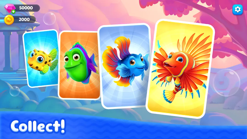 Fishdom Solitaire (Фишдом Солитер) [МОД: Деньги, Монеты и Меню MOD] Screenshot 4