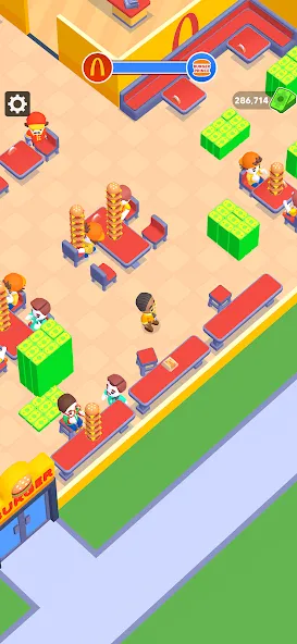 My Burger Shop: Burger Games (Май Бургер Шоп Игры) [МОД: Деньги, Монеты и Меню MOD] Screenshot 1