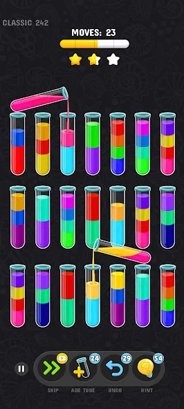 Color Water Sort Puzzle Games (Цветные игры сортировки воды) [МОД: Деньги, Монеты и Меню MOD] Screenshot 1