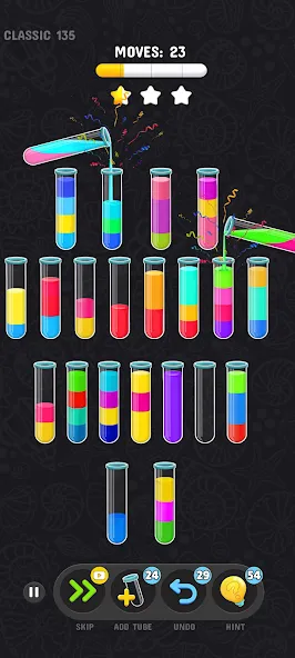 Color Water Sort Puzzle Games (Цветные игры сортировки воды) [МОД: Деньги, Монеты и Меню MOD] Screenshot 3