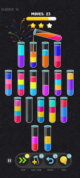 Color Water Sort Puzzle Games (Цветные игры сортировки воды) [МОД: Деньги, Монеты и Меню MOD] Screenshot 4