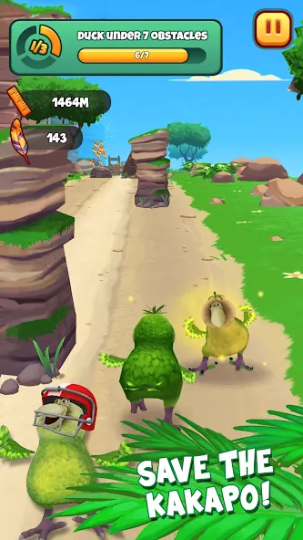 Kakapo Run: Animal Rescue Game (Какапо Ран) [МОД: Все открыто, Дополнительные деньги и Меню MOD] Screenshot 3