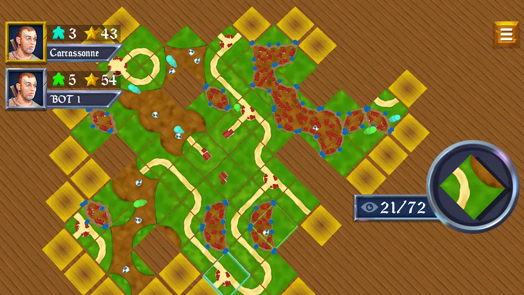 War of Carcassonne board Games (Каркассон) [МОД: Много монет, Открытые уровни и Мега MOD] Screenshot 1