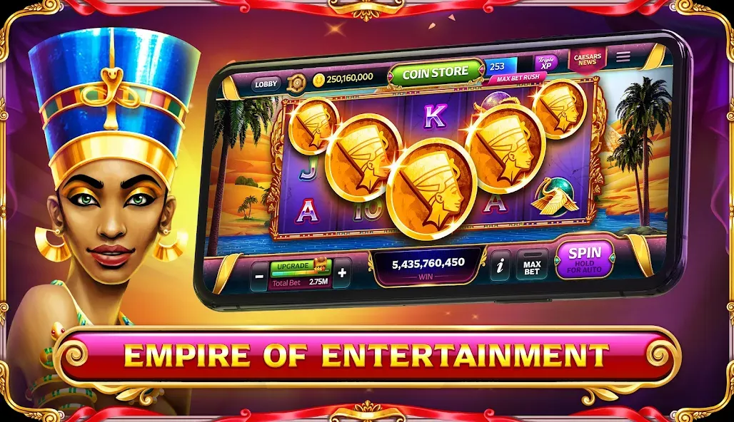 Caesars Slots: Casino Games (Сизарс Слотс) [МОД: Много денег, Монет и Все открыто] Screenshot 5