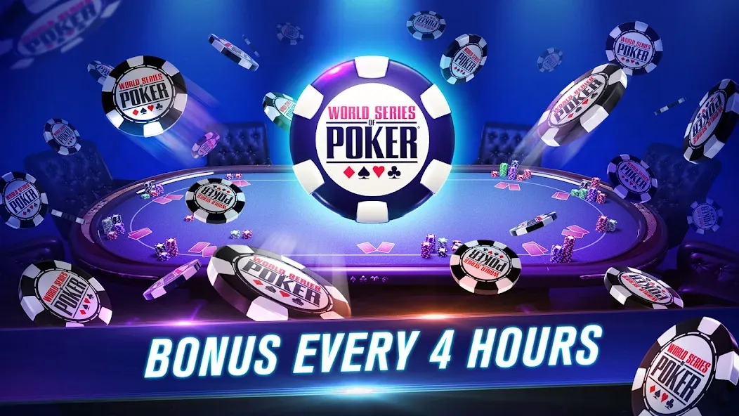 WSOP Poker: Texas Holdem Game (ВСОП Покер) [МОД: Меню, Бесконечные монеты и Открытые уровни] Screenshot 2