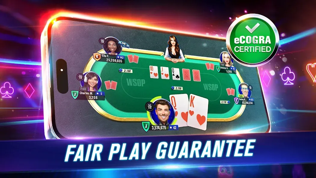 WSOP Poker: Texas Holdem Game (ВСОП Покер) [МОД: Меню, Бесконечные монеты и Открытые уровни] Screenshot 3