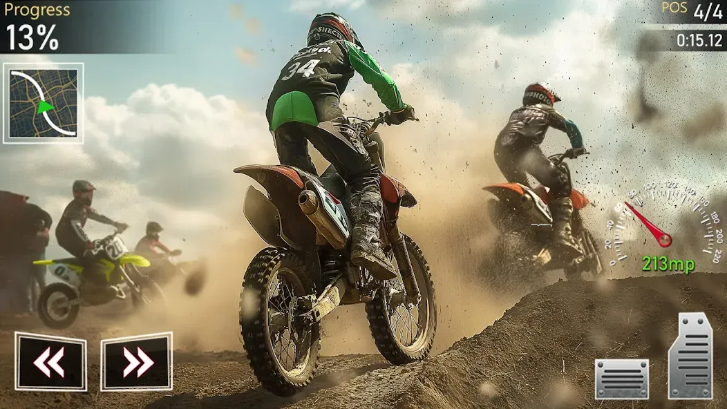Motocross MX Dirt Bike Games [МОД: Меню, Бесконечные монеты и Открытые уровни] Screenshot 5