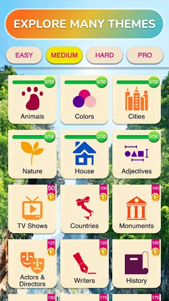 Word Search — Word Puzzle Game [MOD: Premium/Unlocked] - Скриншот 4