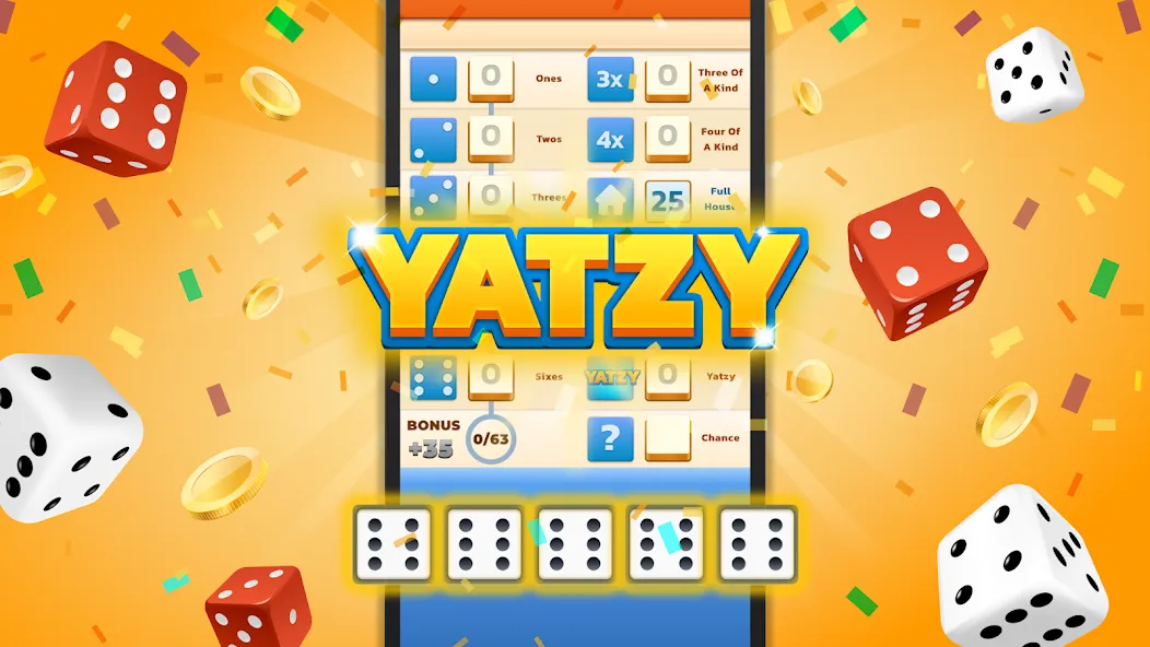 Yatzy - Fun Classic Dice Game (Ятзи) [МОД: Все открыто, Дополнительные деньги и Меню MOD] Screenshot 1