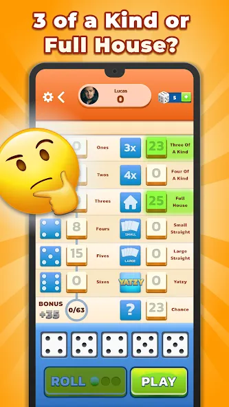 Yatzy - Fun Classic Dice Game (Ятзи) [МОД: Все открыто, Дополнительные деньги и Меню MOD] Screenshot 4