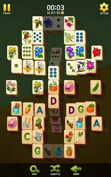 Mahjong Blossom Solitaire [МОД: Все открыто, Дополнительные деньги и Меню MOD] Screenshot 2
