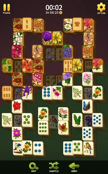 Mahjong Blossom Solitaire [МОД: Все открыто, Дополнительные деньги и Меню MOD] Screenshot 4