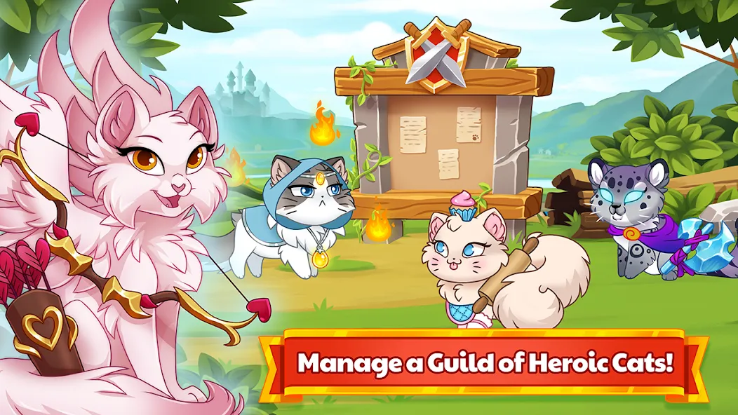 Castle Cats - Idle Hero RPG (Кэстл Кэтс) [МОД: Деньги, Монеты и Меню MOD] Screenshot 1