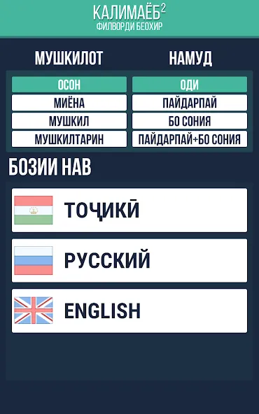 Калимаёб 2 - филворди беохир ё [МОД: Меню, Бесконечные монеты и Открытые уровни] Screenshot 1