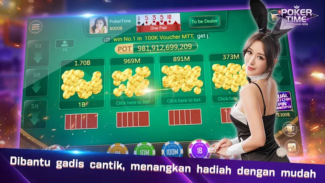 Poker Time- Pulsa Texas Holdem (Покер Тайм) [МОД: Много денег, Монет и Все открыто] Screenshot 2