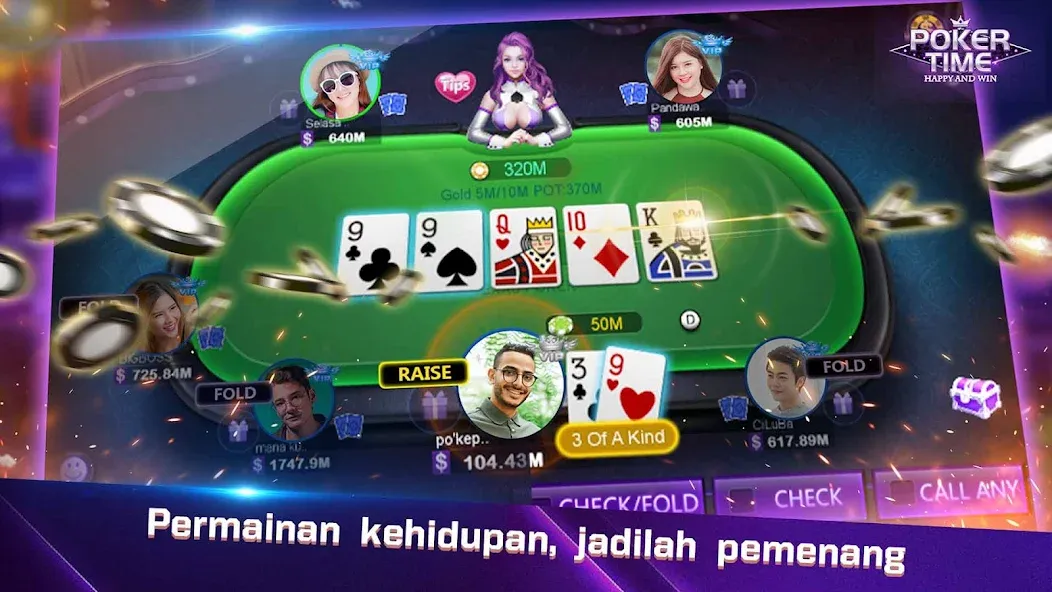 Poker Time- Pulsa Texas Holdem (Покер Тайм) [МОД: Много денег, Монет и Все открыто] Screenshot 3