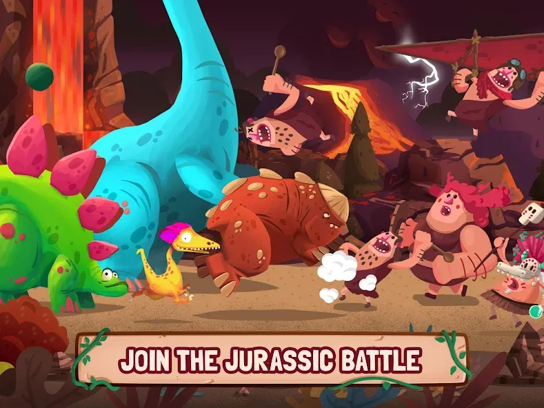Dino Bash: Dinosaur Battle (Дино Баш) [МОД: Много денег, Монет и Все открыто] Screenshot 5