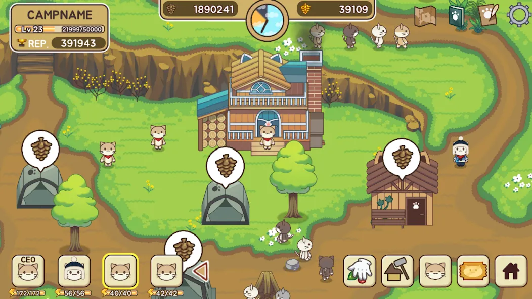Cat Forest - Healing Camp [МОД: Много монет, Открытые уровни и Мега MOD] Screenshot 2