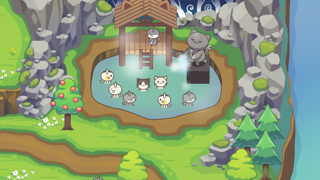 Cat Forest - Healing Camp [МОД: Много монет, Открытые уровни и Мега MOD] Screenshot 4