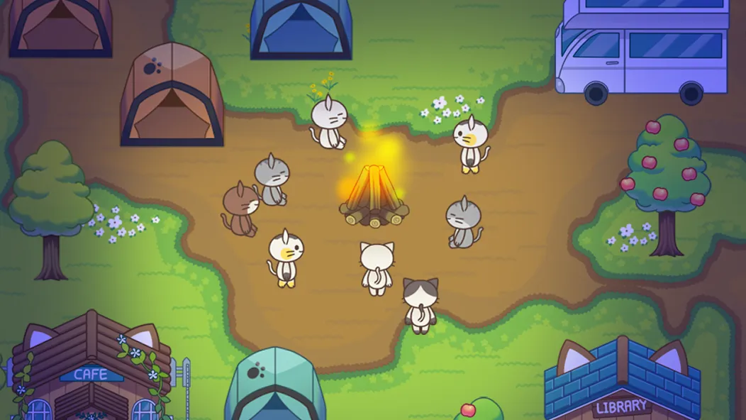 Cat Forest - Healing Camp [МОД: Много монет, Открытые уровни и Мега MOD] Screenshot 5