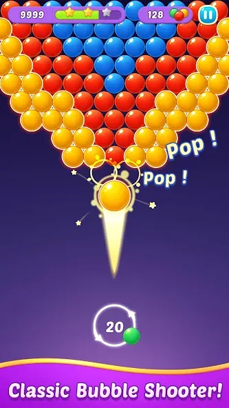 Bubble Shooter Gem Puzzle Pop (Бабл Шутер Драгоценный камень) [МОД: Бесконечные деньги, Монеты и Мега MOD] Screenshot 1
