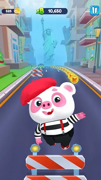 Piggy Panda Run: Fun Game [МОД: Много денег, Монет и Все открыто] Screenshot 2