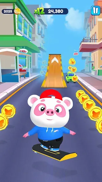 Piggy Panda Run: Fun Game [МОД: Много денег, Монет и Все открыто] Screenshot 3