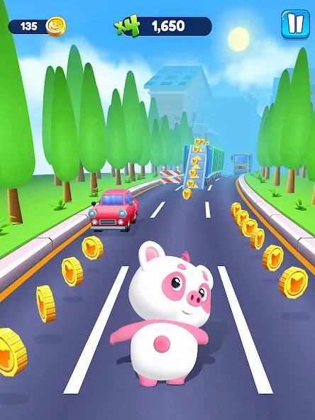 Piggy Panda Run: Fun Game [МОД: Много денег, Монет и Все открыто] Screenshot 5