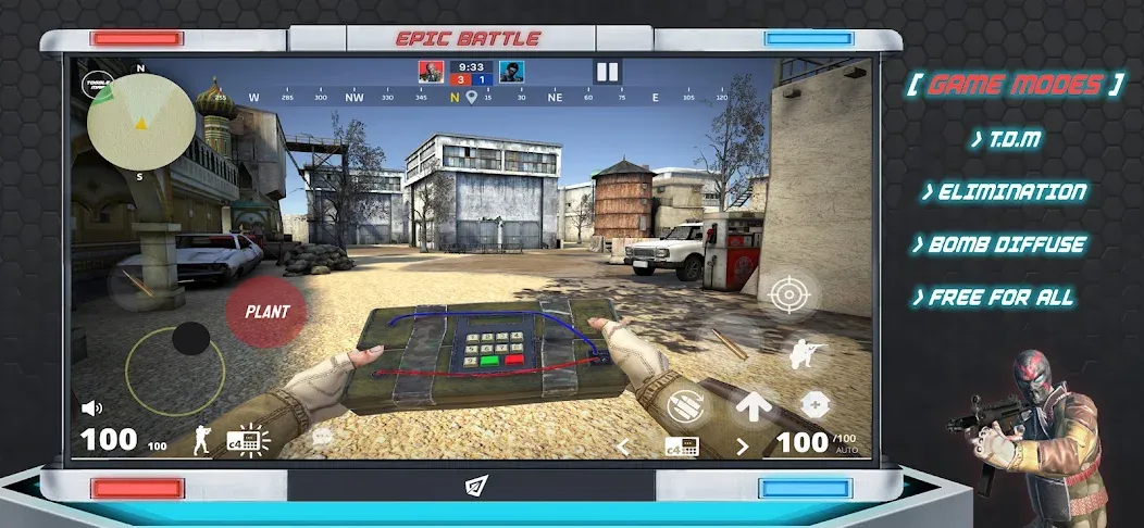 Epic Battle CS:FPS Mobile Game [МОД: Бесконечные деньги, Монеты и Мега MOD] Screenshot 3