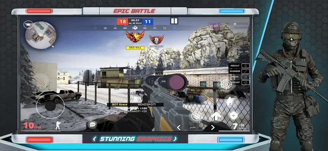 Epic Battle CS:FPS Mobile Game [МОД: Бесконечные деньги, Монеты и Мега MOD] Screenshot 5