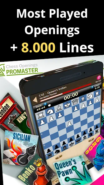 Chess Openings Promaster [МОД: Меню, Бесконечные монеты и Открытые уровни] Screenshot 4