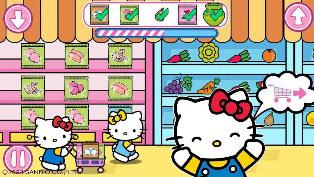 Hello Kitty: Kids Supermarket (Хеллоу Китти) [МОД: Много монет, Открытые уровни и Мега MOD] Screenshot 2