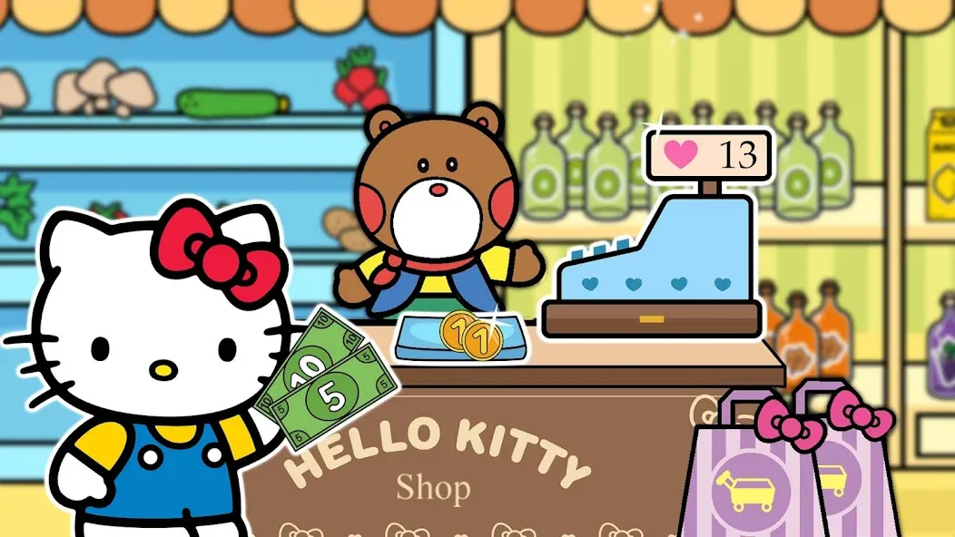 Hello Kitty: Kids Supermarket (Хеллоу Китти) [МОД: Много монет, Открытые уровни и Мега MOD] Screenshot 3