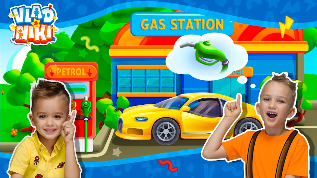 Vlad and Niki: Car Service [МОД: Меню, Бесконечные монеты и Открытые уровни] Screenshot 3