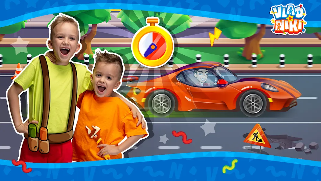 Vlad and Niki: Car Service [МОД: Меню, Бесконечные монеты и Открытые уровни] Screenshot 4