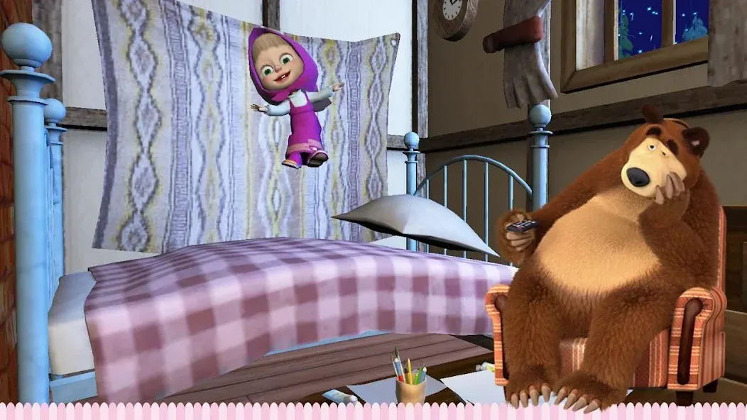 Masha and the Bear: Good Night [МОД: Все открыто, Дополнительные деньги и Меню MOD] Screenshot 3