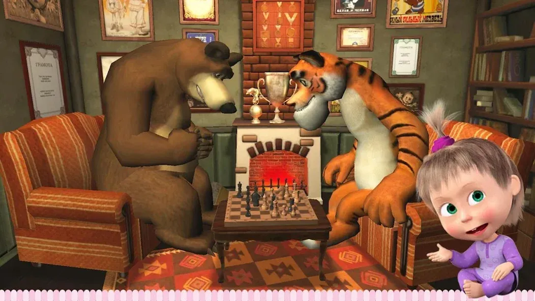 Masha and the Bear: Good Night [МОД: Все открыто, Дополнительные деньги и Меню MOD] Screenshot 5