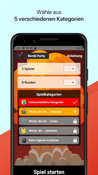 Bomb Party: Das Bombenspiel! (Бомб Пати) [МОД: Бесконечные деньги, Монеты и Мега MOD] Screenshot 1