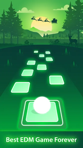 Magic Ball Tiles Hop Music Run (Меджик Бол Тайлз Хоп Мьюзик Ран) [МОД: Меню, Бесконечные монеты и Открытые уровни] Screenshot 1