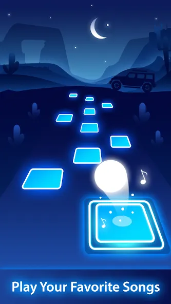 Magic Ball Tiles Hop Music Run (Меджик Бол Тайлз Хоп Мьюзик Ран) [МОД: Меню, Бесконечные монеты и Открытые уровни] Screenshot 2