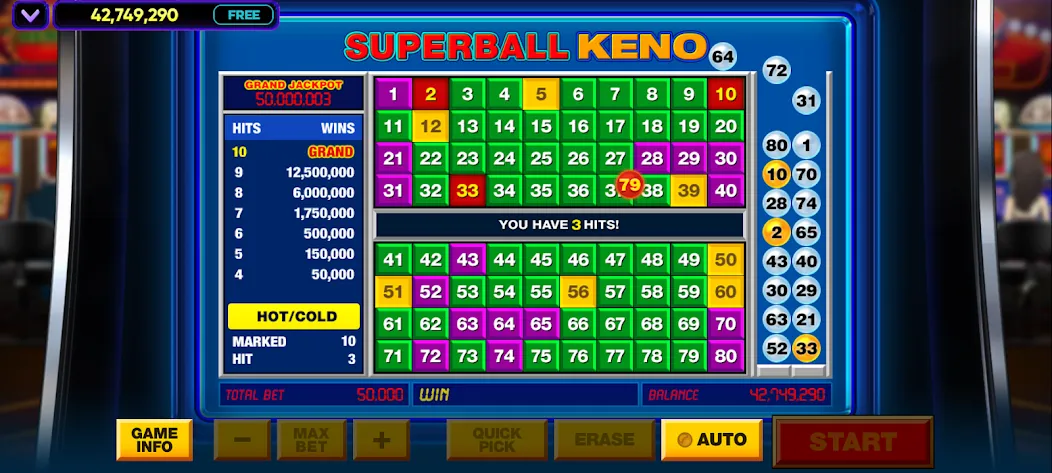 Vegas Keno (Вегас Кено) [МОД: Меню, Бесконечные монеты и Открытые уровни] Screenshot 1