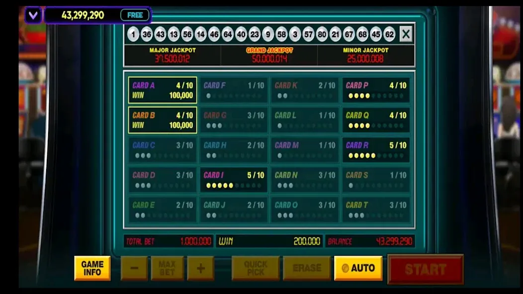 Vegas Keno (Вегас Кено) [МОД: Меню, Бесконечные монеты и Открытые уровни] Screenshot 4