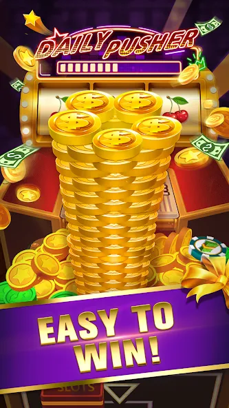 Daily Pusher Slots 777 (Дейли Пушер Слотс 777) [МОД: Меню, Бесконечные монеты и Открытые уровни] Screenshot 1