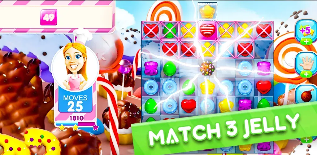 Jelly Kingdom Crush - Match 3 [МОД: Деньги, Монеты и Меню MOD] Screenshot 1