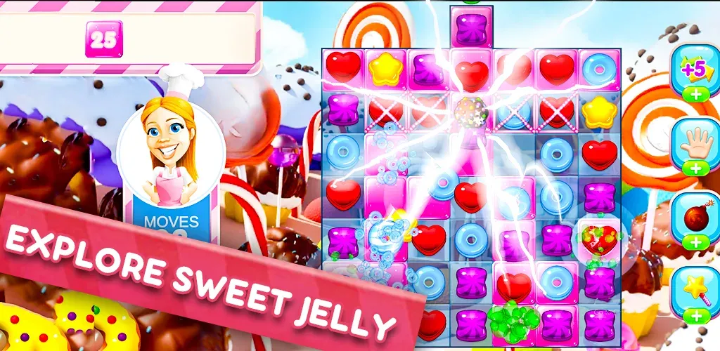 Jelly Kingdom Crush - Match 3 [МОД: Деньги, Монеты и Меню MOD] Screenshot 3